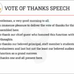 Vote of Thanks speech