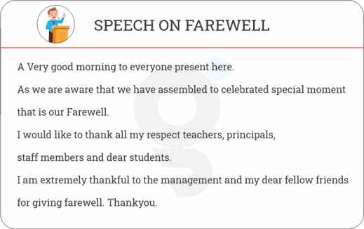 short and simple farewell speech